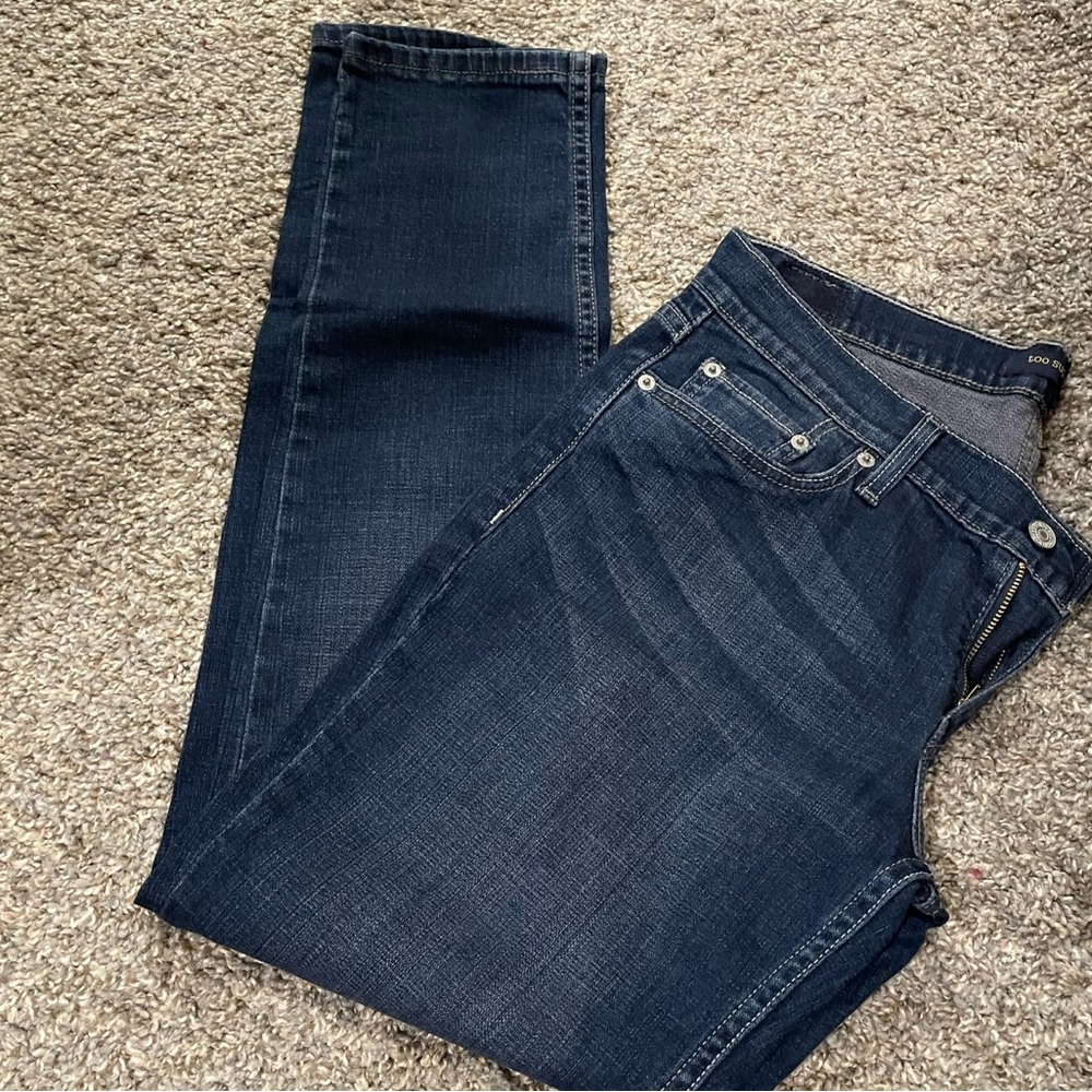 (2)Levi’s 524 Superlow Jeans 96% Cotton 5% Elastane Sz11 S/C Jeans Dk Blue denim